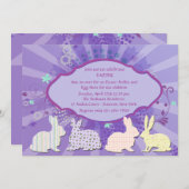 スクラップブック作りバニーズイースター招待状 招待状 (正面/裏面)