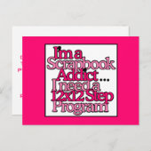 スクラップブック作りパーティの招待状 インビテーションポストカード (正面/裏面)