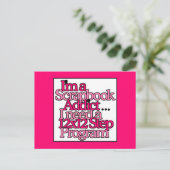 スクラップブック作りパーティの招待状 インビテーションポストカード (スタンド正面)