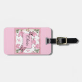 スクラップブック作りピンク ラゲッジタグ (正面横)