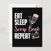 スクラップブック作りホビーおもしろいクラフティスクラップ本愛好家 ポストカード (正面/裏面)