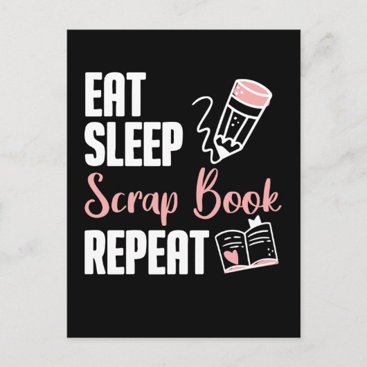 スクラップブック作りホビーおもしろいクラフティスクラップ本愛好家 ポストカード (正面)