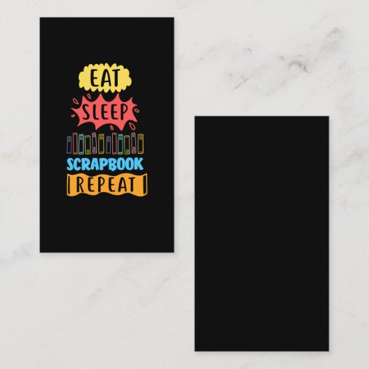 スクラップブック作りユーおもしろいモアずる賢いスクラップブック愛好者 名刺 (正面/裏面)