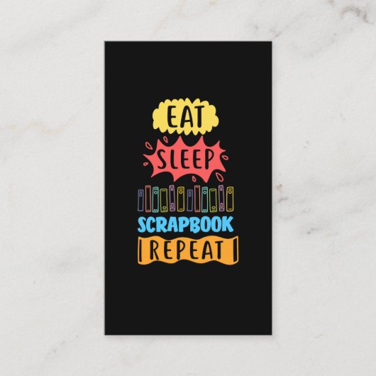 スクラップブック作りユーおもしろいモアずる賢いスクラップブック愛好者 名刺 (正面)