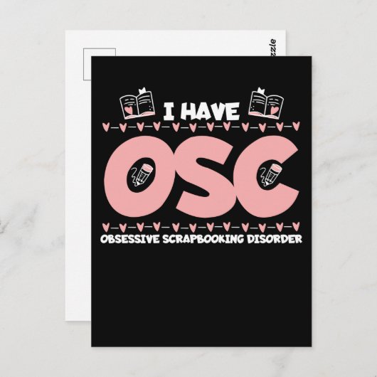 スクラップブック作り中毒性クラフターおもしろいクラフティブック ポストカード (正面/裏面)