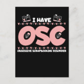 スクラップブック作り中毒性クラフターおもしろいクラフティブック ポストカード (正面)