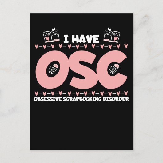 スクラップブック作り中毒性クラフターおもしろいクラフティブック ポストカード (正面)