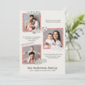 スクラップブック作り休日 |年のレビュー3枚の写真 カード (スタンド正面)