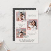 スクラップブック作り休日 |年のレビュー3枚の写真 カード (正面/裏面インサイチュ)