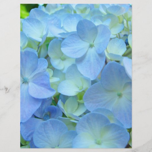 スクラップブック作り紙フローラテーマブルーアジサイ (正面)