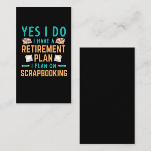 スクラップブック作り退職後の本を書く趣味 名刺 (正面/裏面)