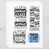 スクラップブック用の聖書の詩と引用文カード (正面/裏面)