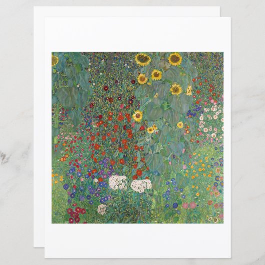 スクラップブック紙：グスタフクリムト：ファームガーデン (正面/裏面)