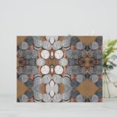 スクラップブック紙 – コインの万華鏡のように千変万化するパターン (スタンド正面)