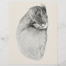 スクラップブック紙: JEAN BERNARD : SLEEPING CAT