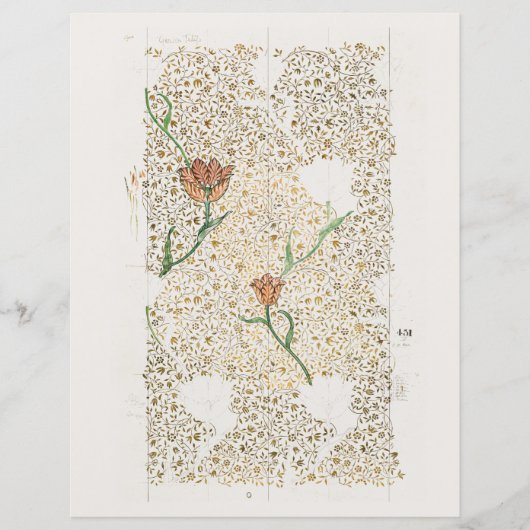 スクラップブック紙: WILLIAM MORRIS : GARDEN TULIP (正面)