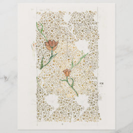 スクラップブック紙: WILLIAM MORRIS : GARDEN TULIP