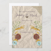 スクラップブック結婚式招待状 招待状 (正面/裏面)