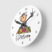 スクラップブック ラウンド壁時計 (傾斜)