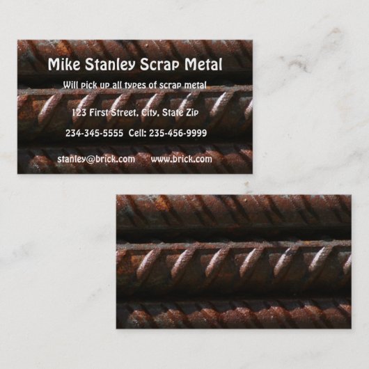 スクラップメタルリサイクル収集カスタム 名刺 (正面/裏面)