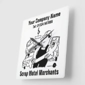 スクラップメタル商人漫画 スクエア壁時計 (傾斜)