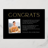 スクラップモダンブック卒業パーティー 箔招待状 (裏面)