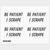 スクラップワークは忍耐強い 長方形シール (シート)