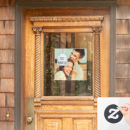 スクラップ素朴ブックたった今結婚しましたフォト結婚ズスクエア ウィンドウサイン