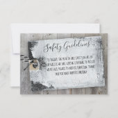 スクラップ素朴ブックの安全メッセージのエンクロージャカード 招待状 (正面)