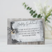 スクラップ素朴ブックの安全メッセージのエンクロージャカード 招待状 (スタンド正面)