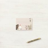 スクラップ素朴ブッククラフト紙コラージュアンティークブラウン ポストイット (デスク上)