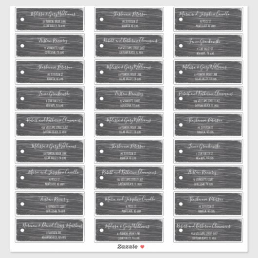 スクラップ素朴ブックブラックラベルゲスト住所 シール (シート)