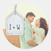 スクラップ素朴ブック写真ラベルラウンドシール ラウンドシール (正面)