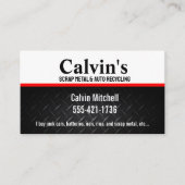 スクラップ金属と自動リサイクル 名刺 (正面)