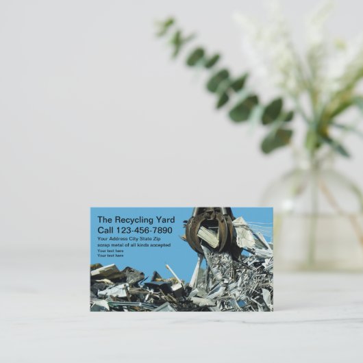 スクラップ金属リサイクルヤード 名刺 (スタンド正面)