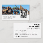 スクラップ金属回収器QRコード 名刺 (正面/裏面)