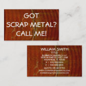 スクラップ金属回収業者の名刺 名刺 (正面/裏面)