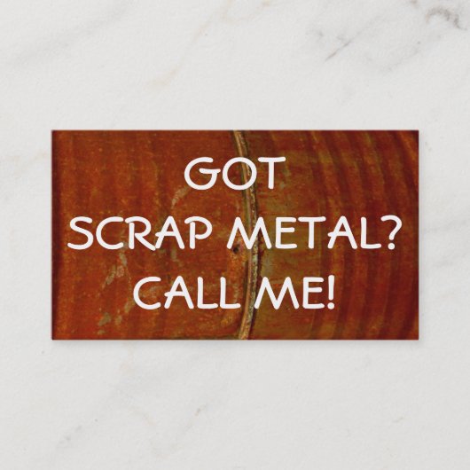 スクラップ金属回収業者の名刺 名刺 (正面)