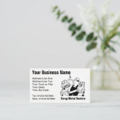 スクラップ金属業者の漫画の名刺 名刺 (スタンド正面)