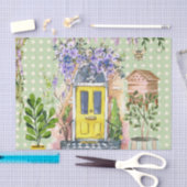 スクラッモダンプブック背景グリーンリーのコラージュ 薄葉紙 (クラフト)