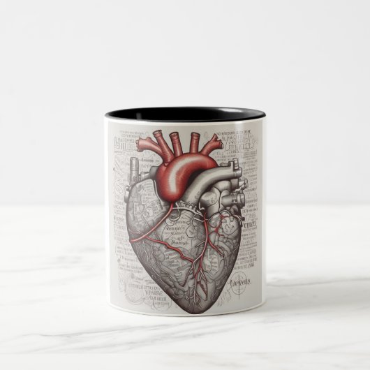 スクラブでの生活：医師のライフマグの解剖学 ツートーンマグカップ (中央)