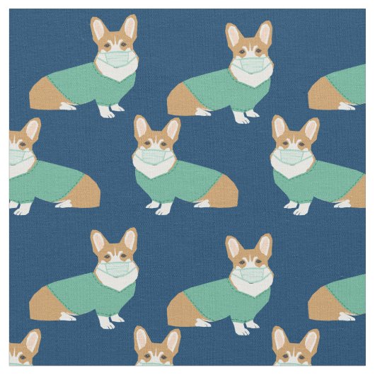 スクラブのコルギ海軍ブルーナース ファブリック (クローズアップ)