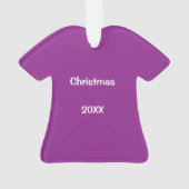 スクラブユニフォームナースパープルシャツクリスマスホーン オーナメント (裏面)