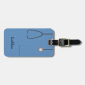 スクラブユニフォームナースブルーラゲッジタグ ラゲッジタグ (正面横)