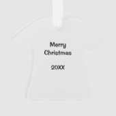 スクラブユニフォームナースホワイトクリスマスキャンディシャツ オーナメント (裏面)