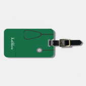 スクラブユニフォームナースDKグリーンラゲージタグ ラゲッジタグ (正面横)