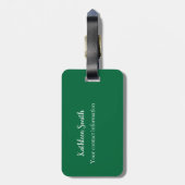 スクラブユニフォームナースDKグリーンラゲージタグ ラゲッジタグ (裏面縦)