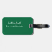 スクラブユニフォームナースDKグリーンラゲージタグ ラゲッジタグ (裏面横)