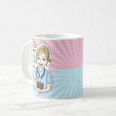 スクラブライフを生きる |ナース、介護士、医師 コーヒーマグカップ (正面左)