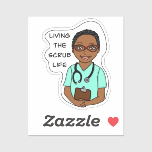 スクラブライフを生きる |ナース、介護士、医師 シール (シート)